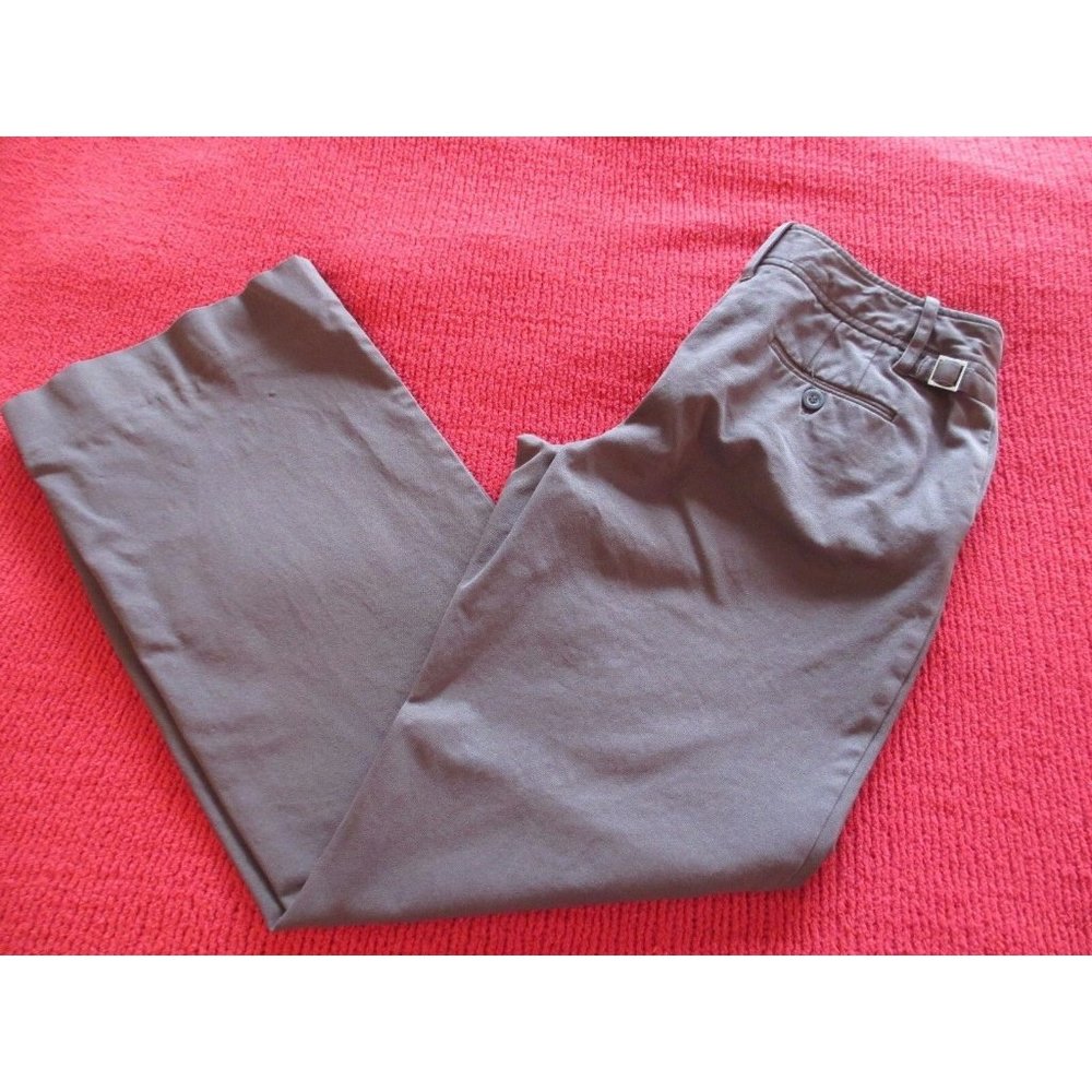 ANN TAYLOR LOFT PETITES BROWN COTTON SPANDEX STRETCHY LONG PANTS SIZE 4P